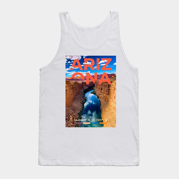 Arizona Travel Poster Tank Top by mardavemardave